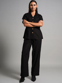 AND Notch Lapel Collar Shirt With Trousers