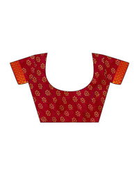 KALINI Bandhani Zari Pure Chiffon Bandhani Saree