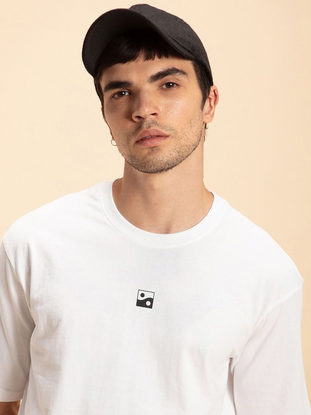 Bewakoof Men Typography Back Printed Oversized T-shirt