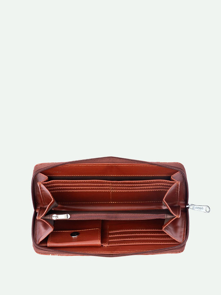 ZOUK Women Arika Zipper Wallet Kolkata Nouveau