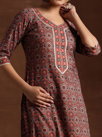 Libas Ethnic Motifs Printed Gotta Patti Pure Cotton Kurta with Trousers & Dupatta