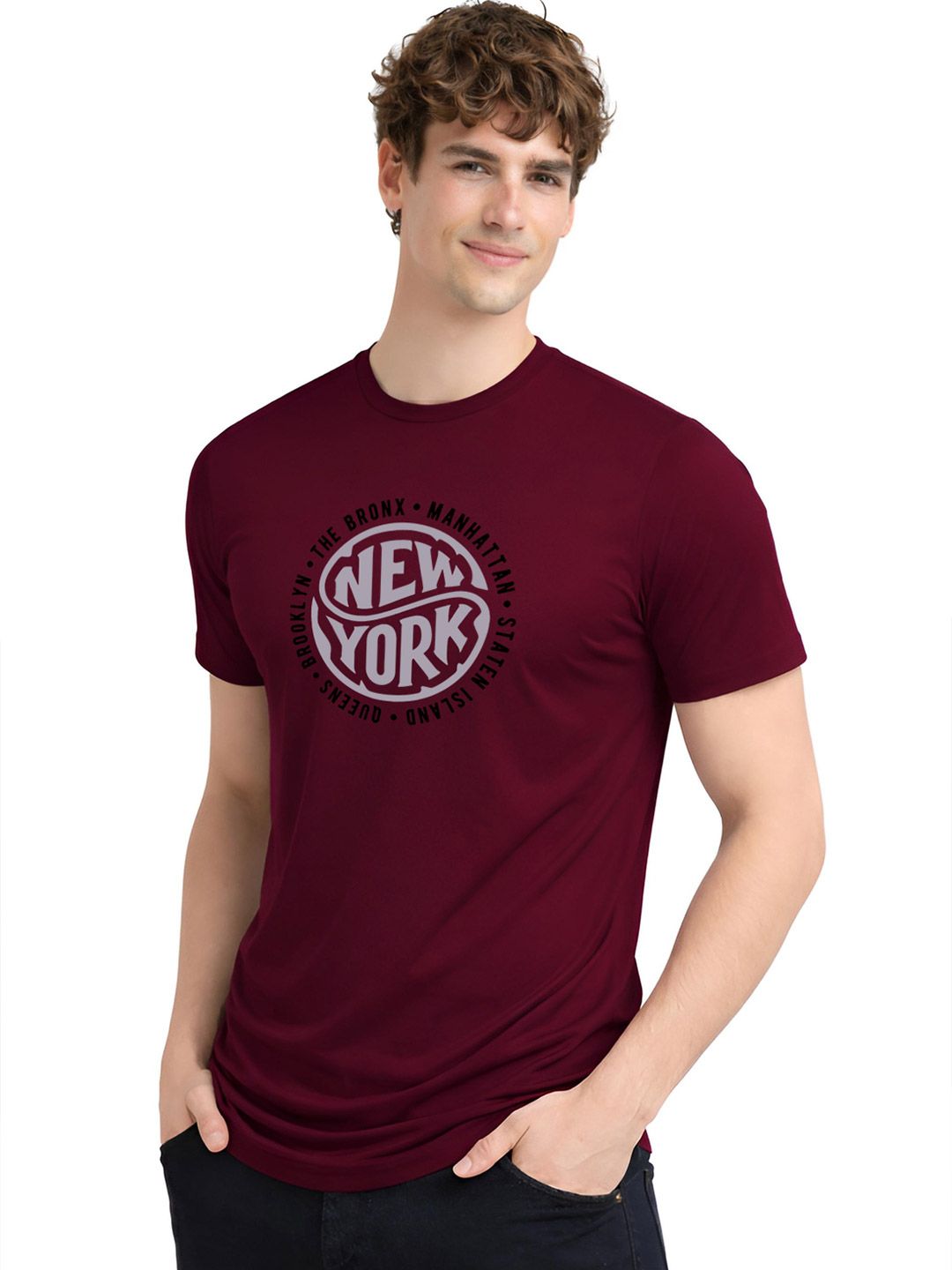 ADRO Men Typography Printed T-shirt