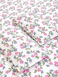 Myntra Elegant Homes Cream Floral 300 TC Cadar Katil Double King dengan 2 Sarung Bantal