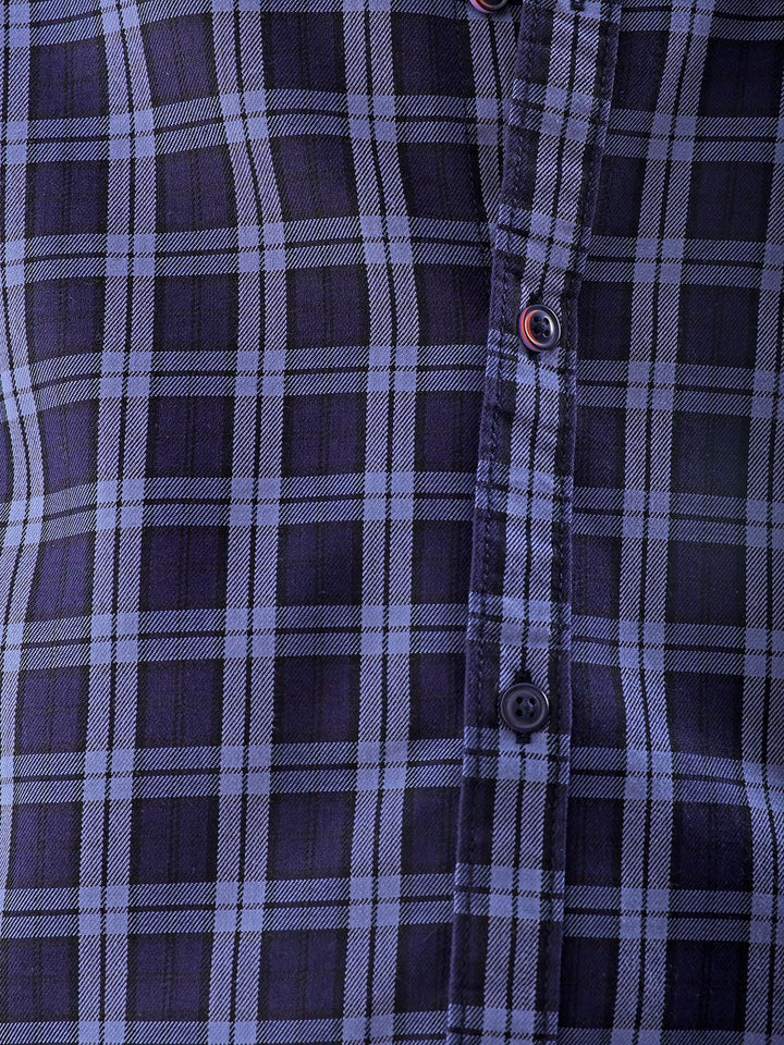 The Indian Garage Co Men Slim Fit Cotton Checked Casual Shirt