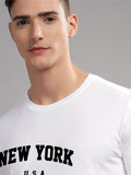 ADRO Men Typography Printed Applique T-shirt