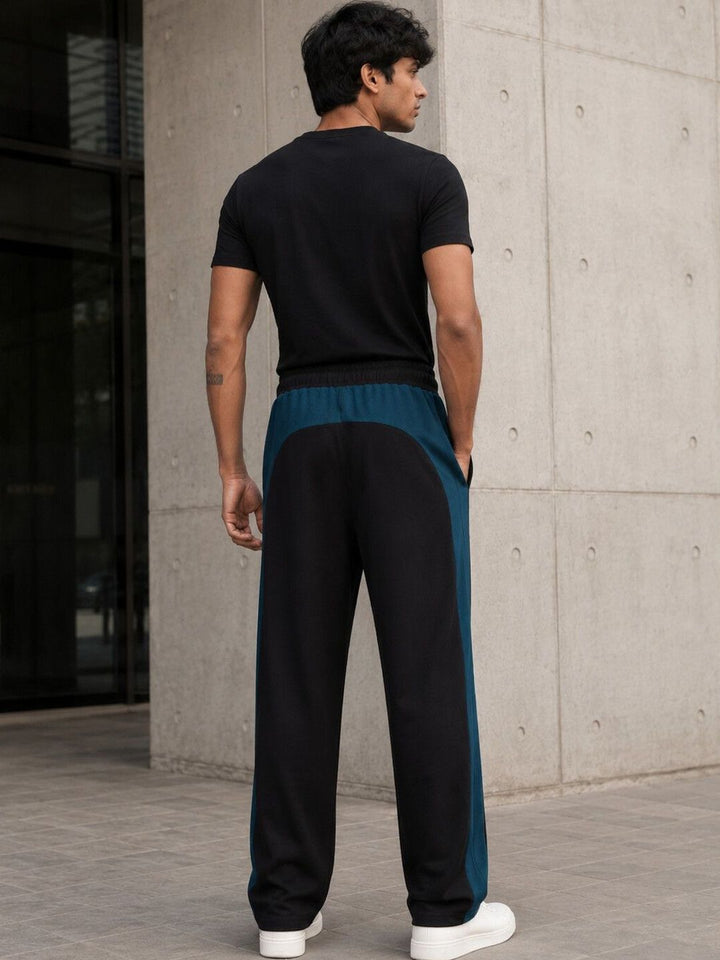 Eszett Black High-Rise Solid Joggers