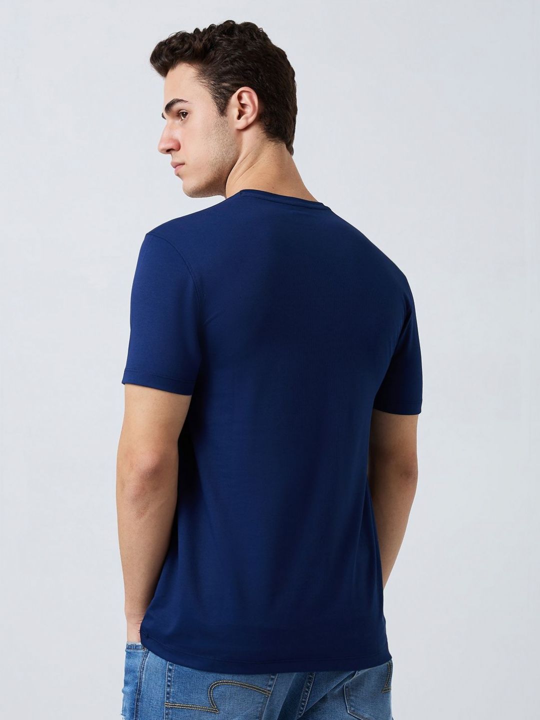 SPYKAR Men Graphic Printed Round Neck Cotton Slim Fit T-shirt