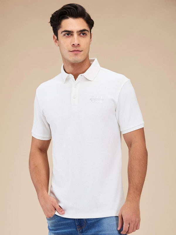 Being Human Men Self Design Polo Collar T-shirt