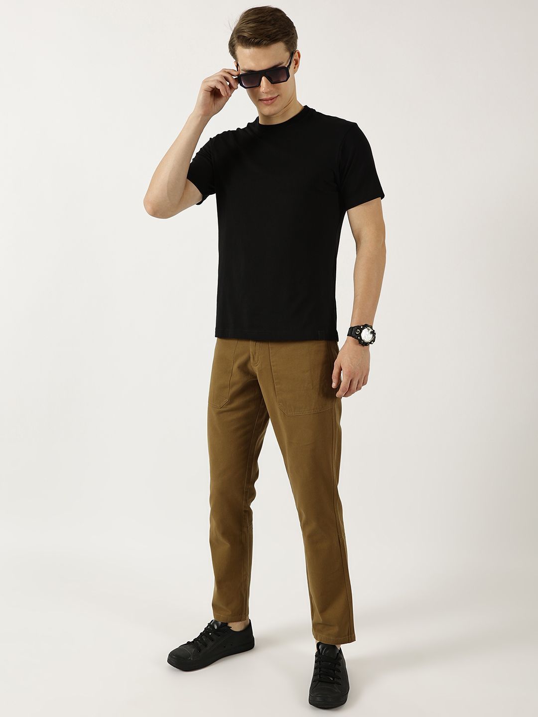 Thomas Scott Men Smart Straight Fit Mid-Rise Trousers