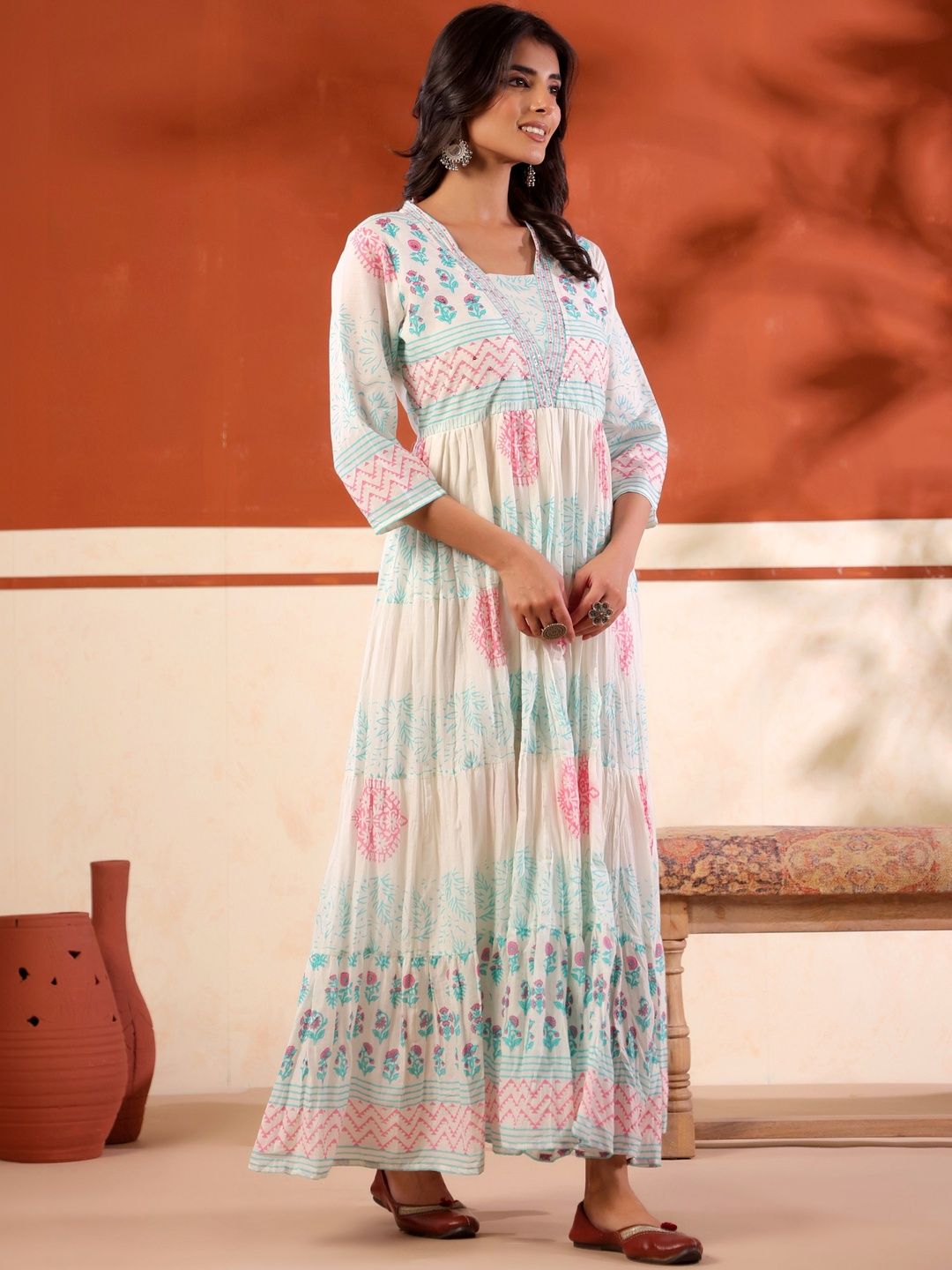 Mamicha Floral Print Maxi Dress
