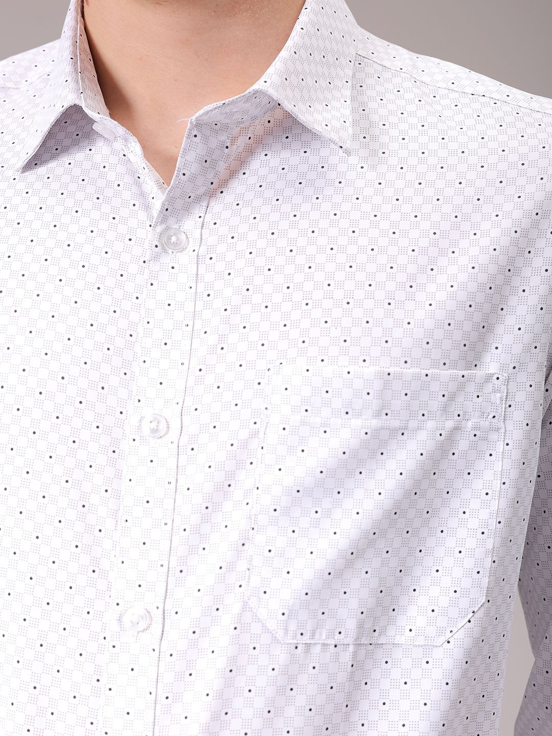 The Indian Garage Co. X Luxe Men Spread Collar Micro Ditsy Printed Slim Fit Formal Shirt