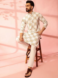 Anouk Men Ethnic Motifs Printed Regular Kurta with Pyjamas