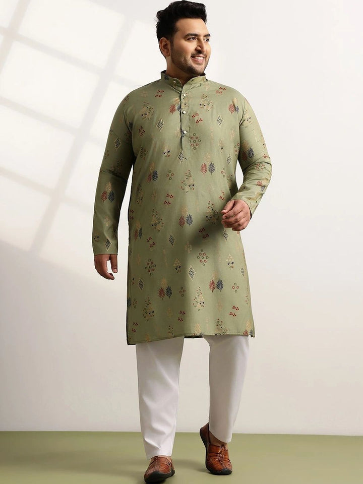 SOJANYA PLUS Men Ethnic Motifs Printed Regular Kurta with Pyjamas
