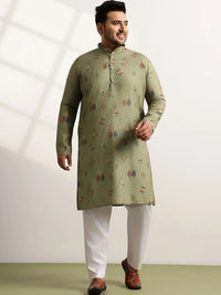 SOJANYA PLUS Men Ethnic Motifs Printed Regular Kurta with Pyjamas