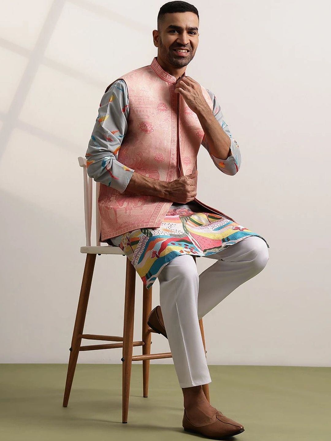 Jaket Nehru Bercetak SOJANYA PLUS