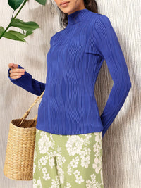 DressBerry Plisse Perfection Textured Fitted Top