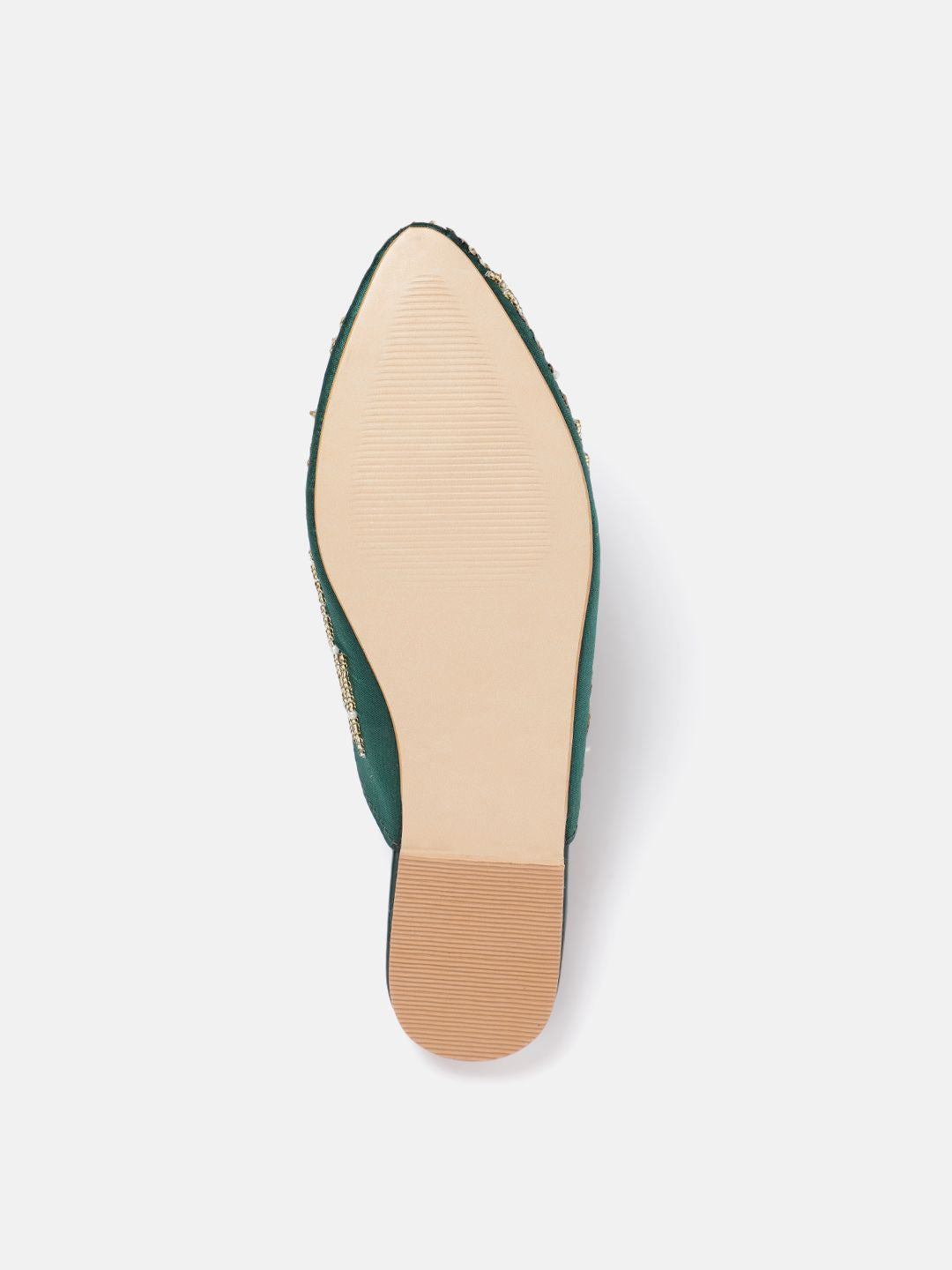 House of Pataudi Sequin Embellished Mules