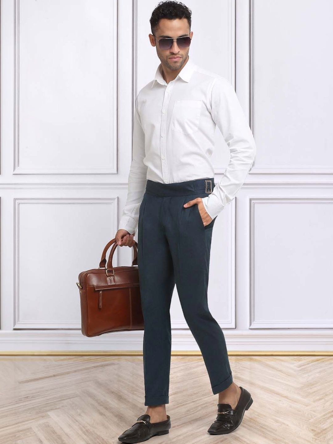 Moda Rapido Men Slim Fit Easy Wash Trousers