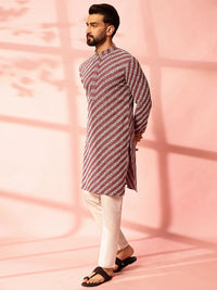 Anouk Men Embroidered Regular Sequinned Pure Cotton Kurta with Pyjamas
