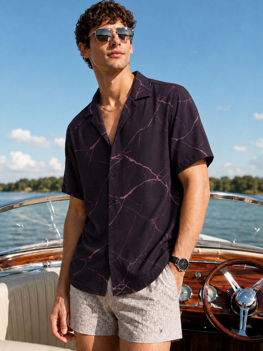 ADRO Men Relaxed Printed Casual Shirt