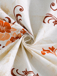 Myntra Elegant Homes Orange Floral Fitted 400 TC Cotton Set Cadar King 2.50 m x 2.25 m