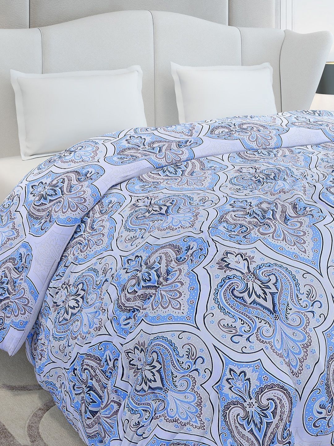 Monte Carlo Blue & White Floral Mild Winter 210 GSM Double Bed Duvet