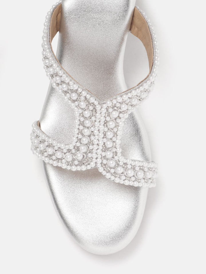 House of Pataudi Embellished Wedge Heels