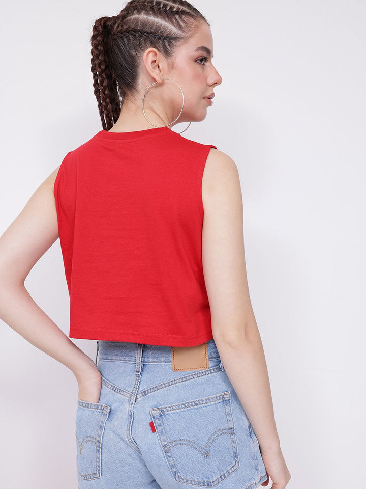 DressBerry Retro Revolution Printed Crop T-shirt