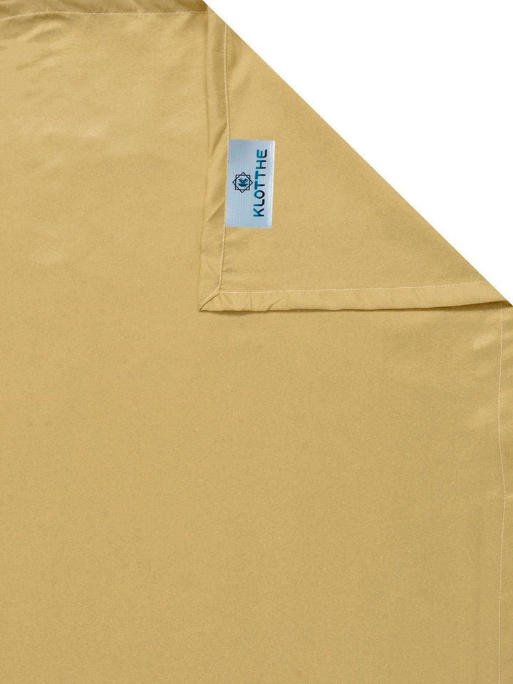 KLOTTHE Yellow 400TC Satin Super King Cadar Katil Double & 2 Sarung Bantal & 2 Sarung Kusyen
