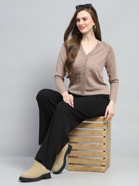 Monte Carlo Women Woollen Long Sleeves Cardigan Sweaters