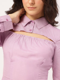 DressBerry Peak-A-Boo Cut-Out Fitted Top