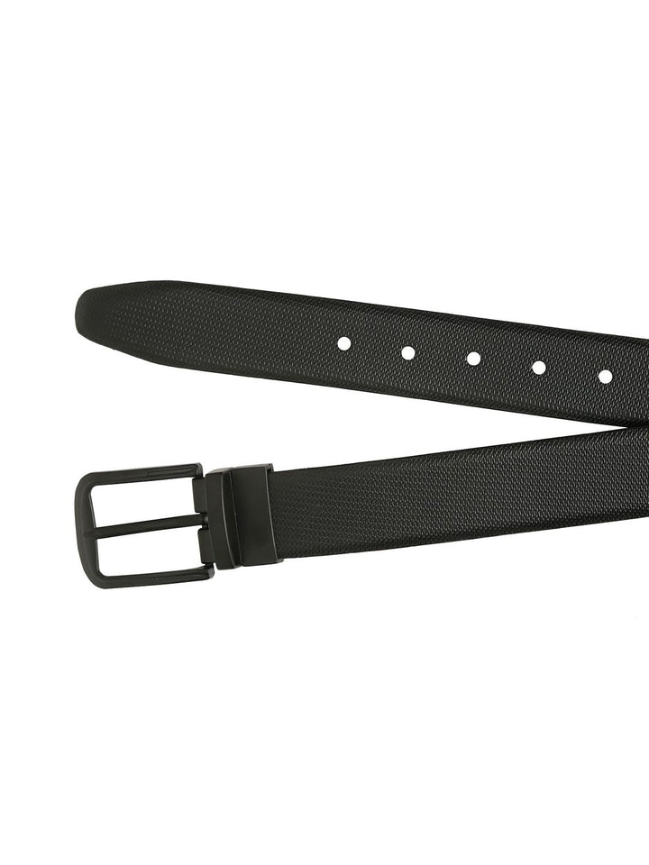 Teakwood Leathers Men Textured Leather Reversible Formal Belt