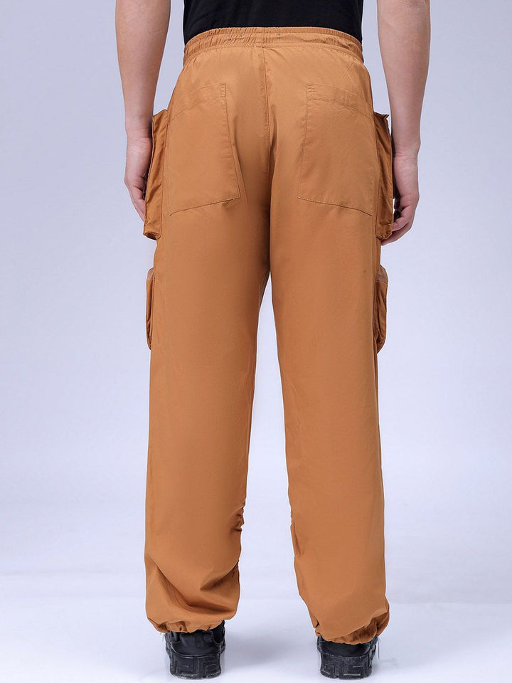 The Indian Garage Co Men Relaxed Fit Pure Cotton Utility Cargo Jogger