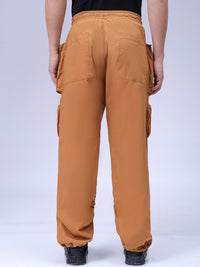 The Indian Garage Co Men Relaxed Fit Pure Cotton Utility Cargo Jogger
