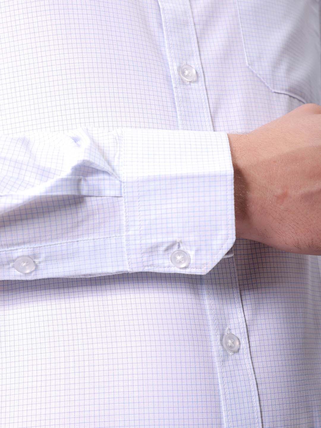 The Indian Garage Co. X Luxe Men Spread Collar Micro Checked Slim Fit Formal Shirt