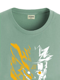 ADRO Men Typography Printed Raw Edge T-shirt