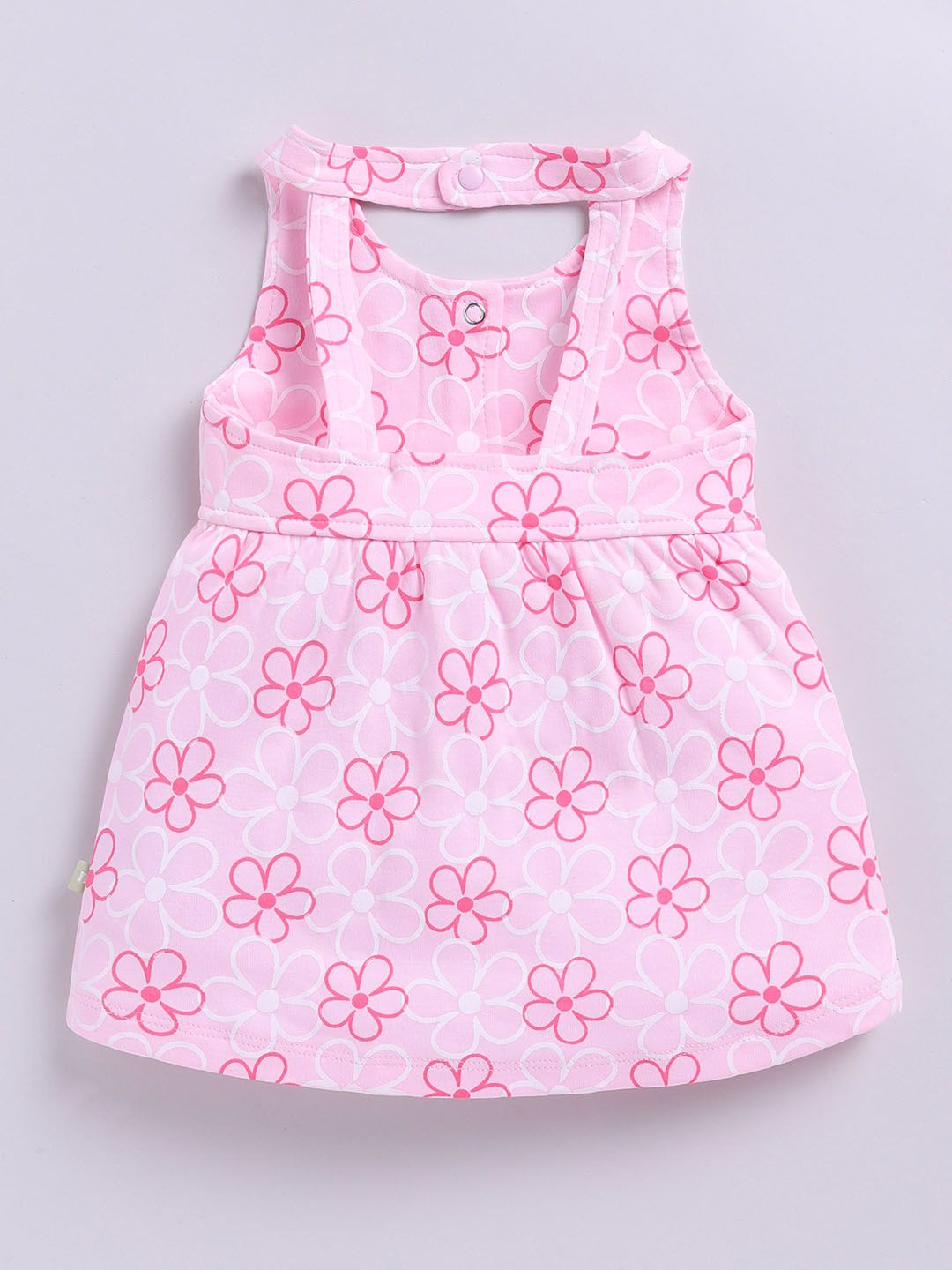 Moms Love Infant Girls Floral Print Pure Cotton Fit & Flare Dress