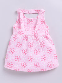 Moms Love Infant Girls Floral Print Pure Cotton Fit & Flare Dress