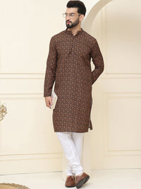 SOJANYA Ethnic Motifs Printed Regular Pure Cotton Kurta With Pyjama