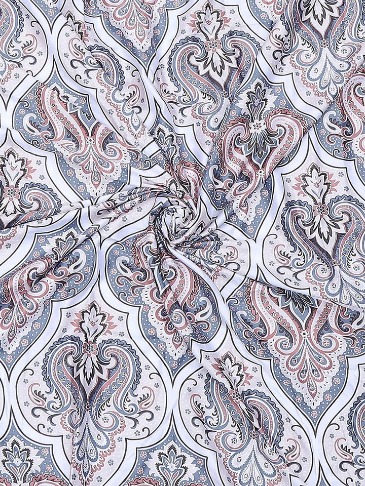 Monte Carlo White & Blue Printed Mild Winter 210 GSM Double Bed Duvet