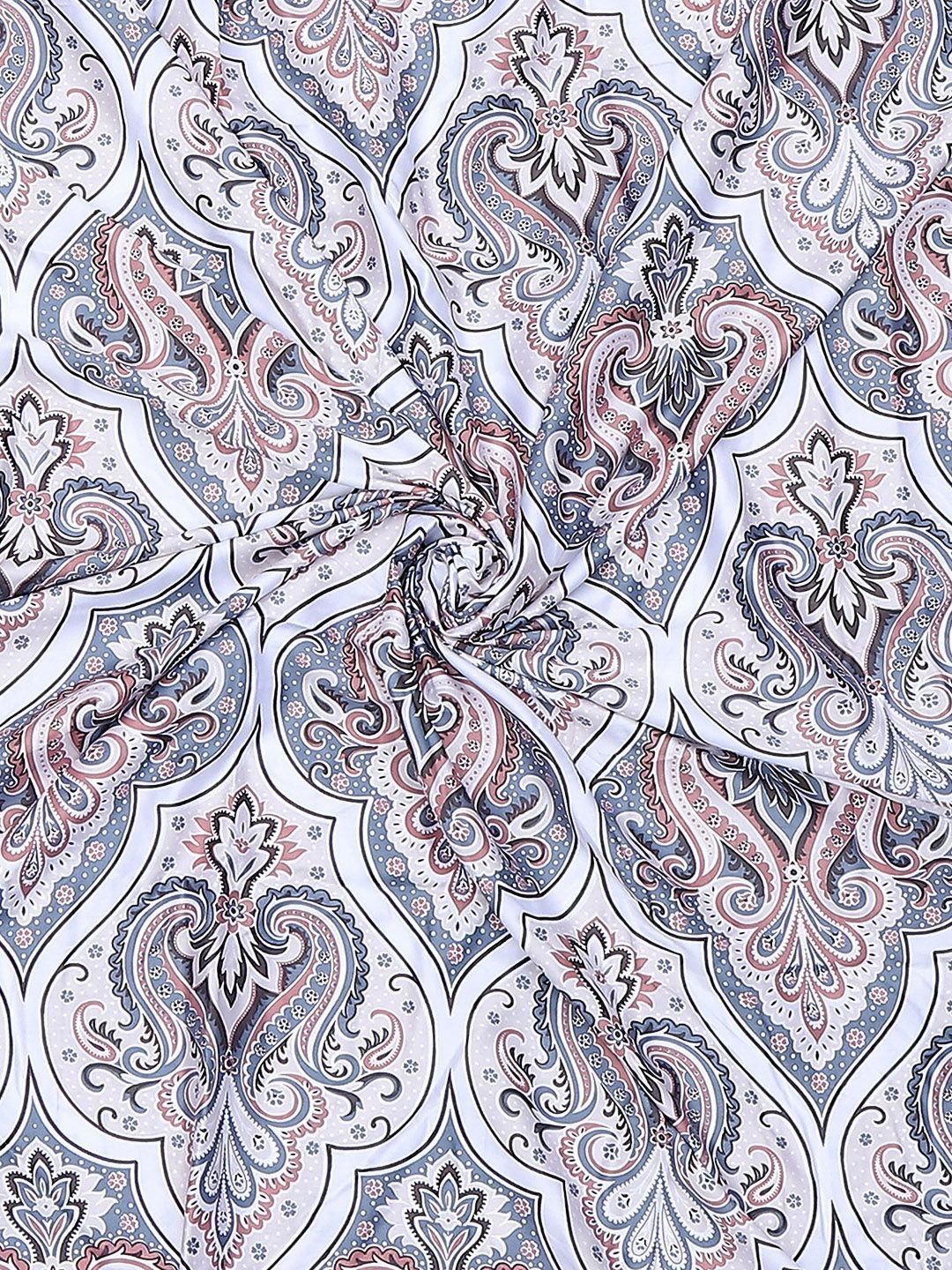 Monte Carlo White & Blue Printed Mild Winter 210 GSM Double Bed Duvet