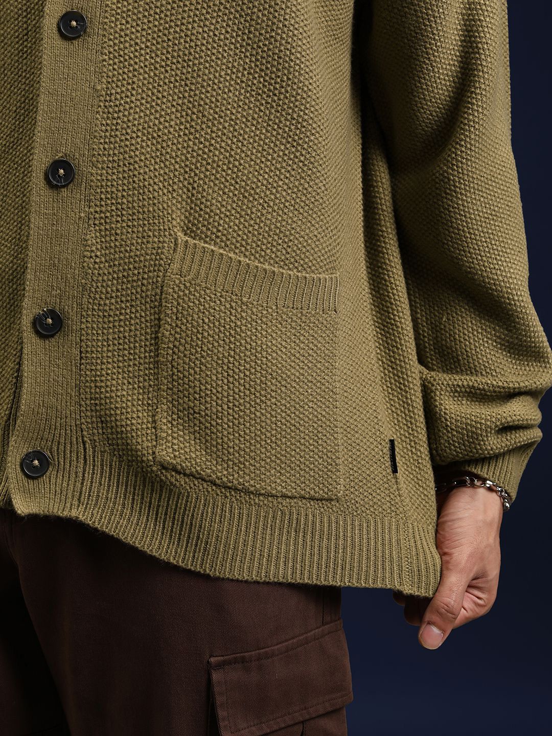 HIGHLANDER Men Embroidered Cardigan