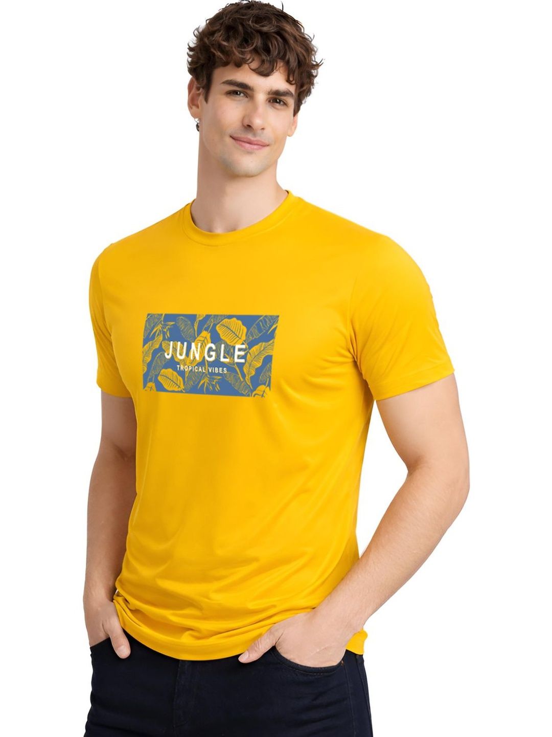 ADRO Men Printed Tropical T-shirt