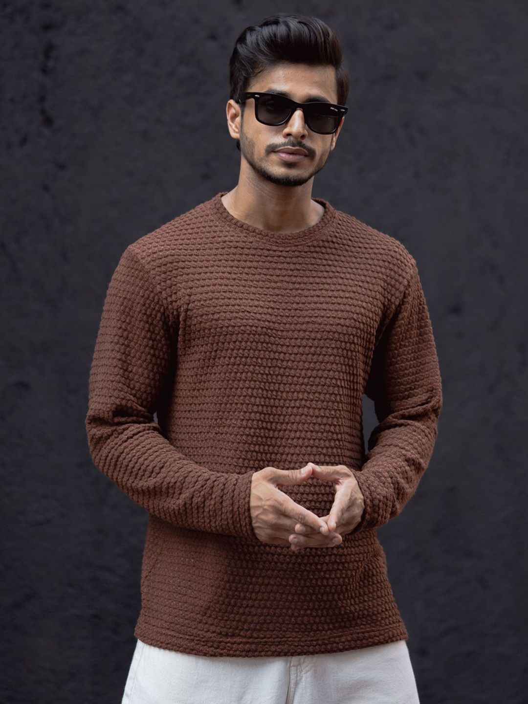 Powerlook Men Solid Round Neck Cotton T-shirt