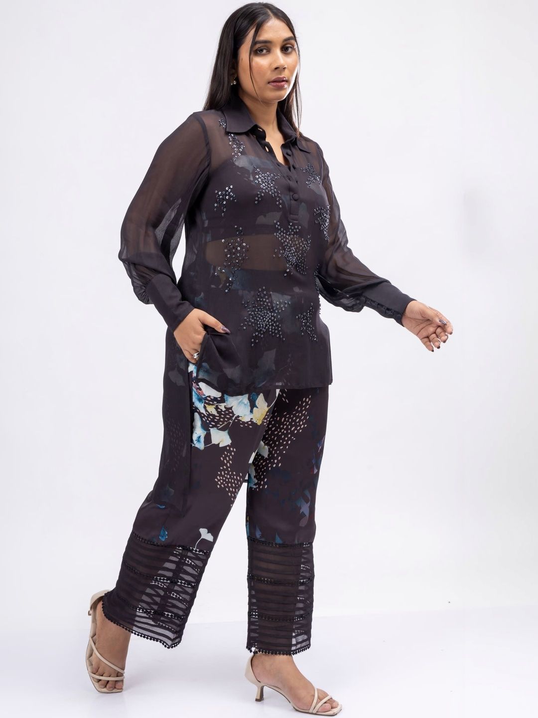 Mamicha Printed Shoulder Straps Top & Trousers Co-Ords