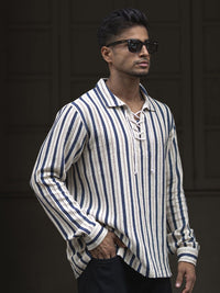 Powerlook Men Striped Spread Collar Casual Shirt