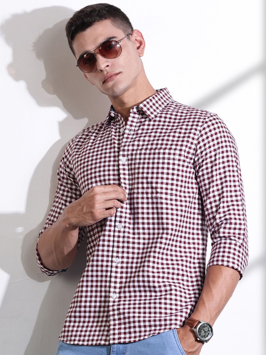 Thomas Scott Men Other Checks Casual Shirt