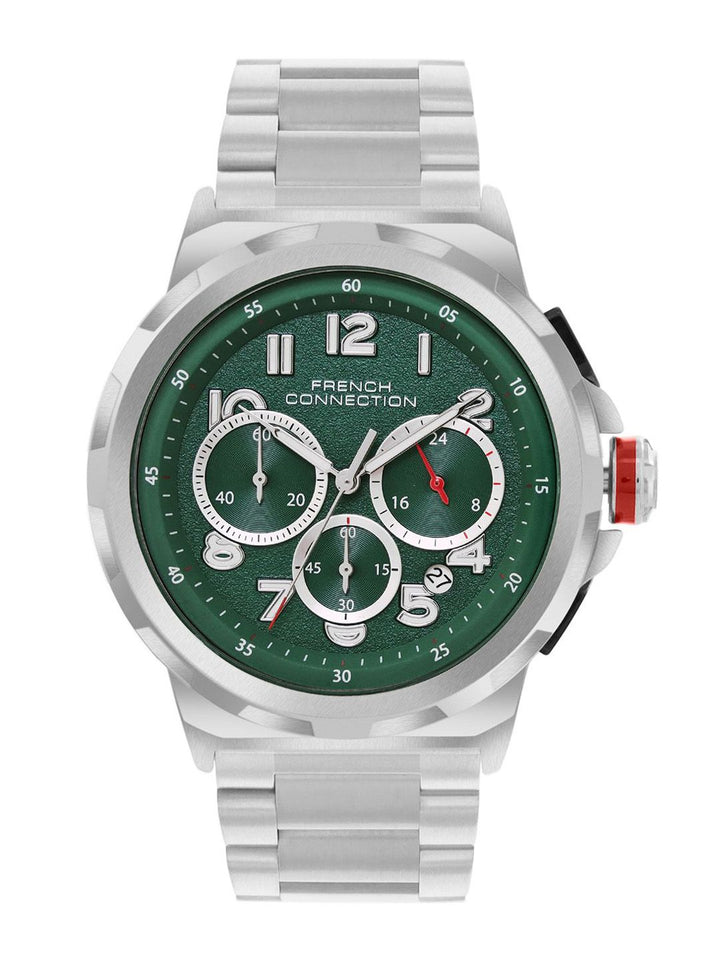 French Connection Men Dial & Stainless Steel Bracelet Style Straps Analogue Watch FCM04NSM