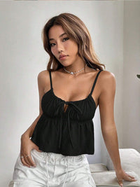 DressBerry Women Knitted Blouson Crop Top