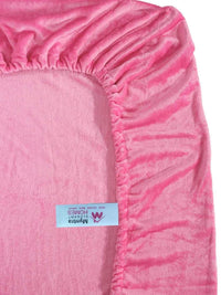 Myntra Elegant Homes Pink Solid Fitted 300 TC Wool Bedsheet Single dengan 1 Sarung Bantal